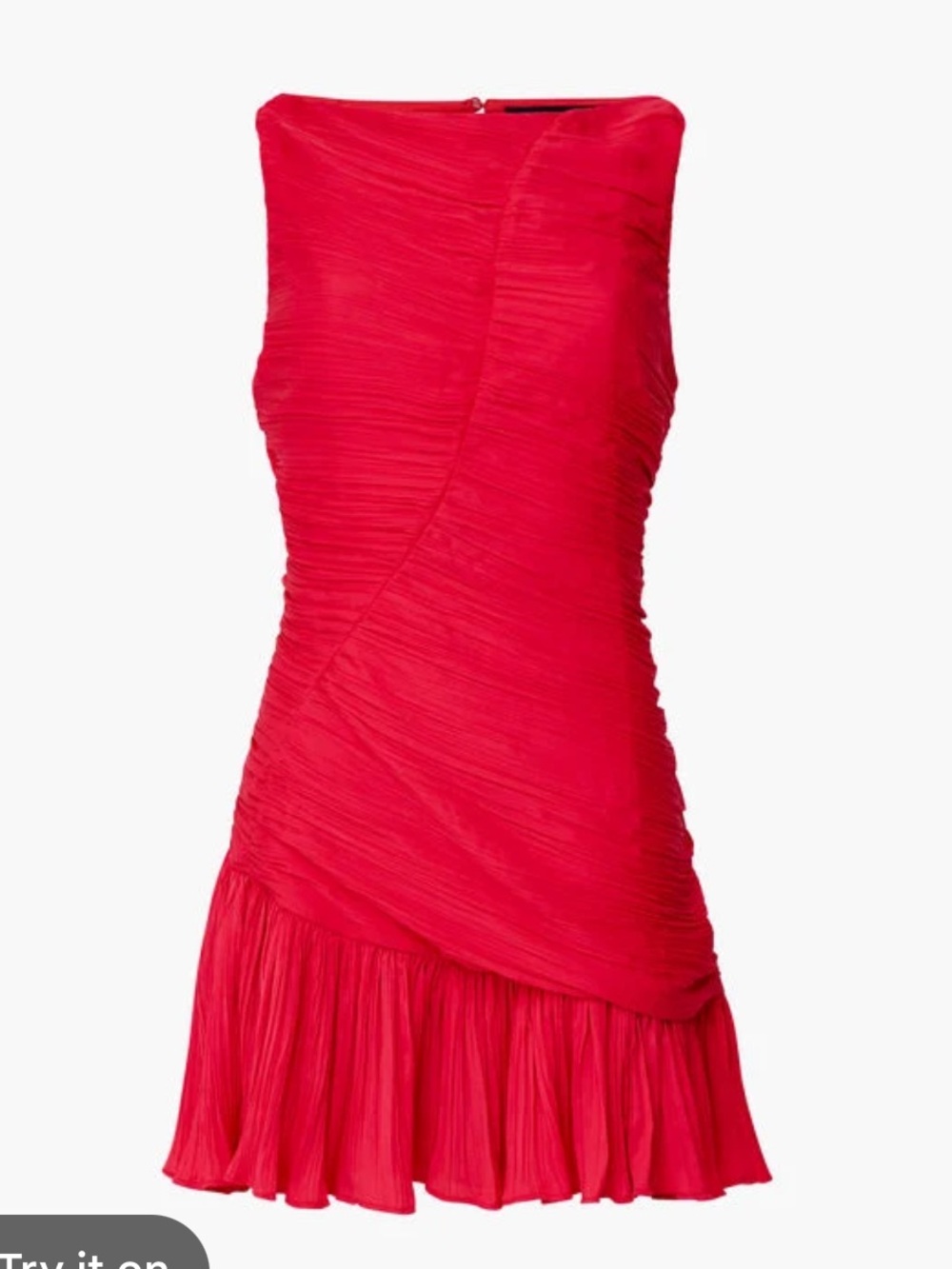 French Connection Ruched Mini Dress - Bright Red